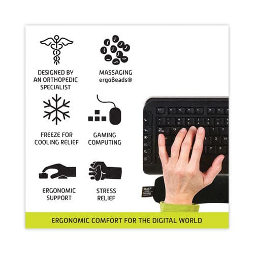 IMAK Ergo Keyboard Wrist Cushion 17.75 X 3 Black - Technology - IMAK® Ergo