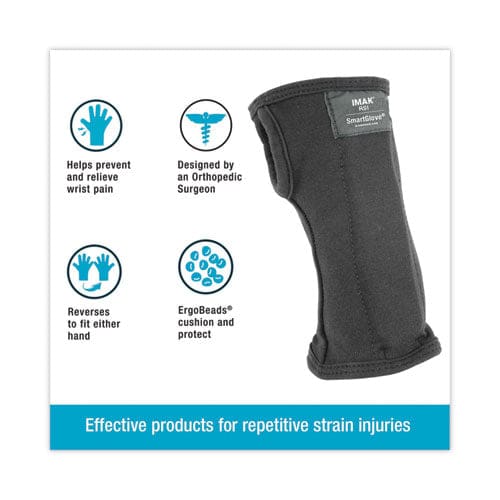 IMAK RSI Smartglove Wrist Wrap Medium Fits Hands Up To 3.75 Wide Black - Janitorial & Sanitation - IMAK® RSI