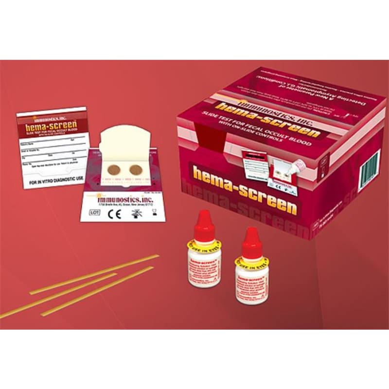 Immunostics Hema-Screen Kit Box of 100 - Diagnostics >> Test Kits and Supplies - Immunostics