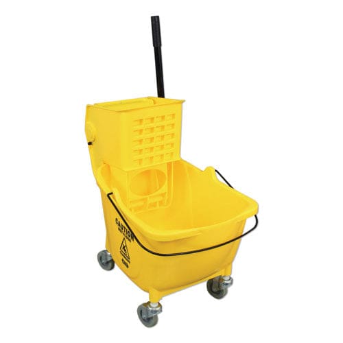 Impact Side-press Wringer And Plastic Bucket Combo 12 To 32 Oz Yellow - Janitorial & Sanitation - Impact®