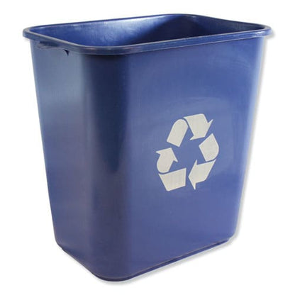Impact Soft-sided Recycle Logo Plastic Wastebasket 28 Qt Polyethylene Blue - Janitorial & Sanitation - Impact®