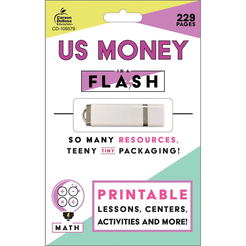 In A Flash Us Money (Pack of 6) - Money - Carson Dellosa Education