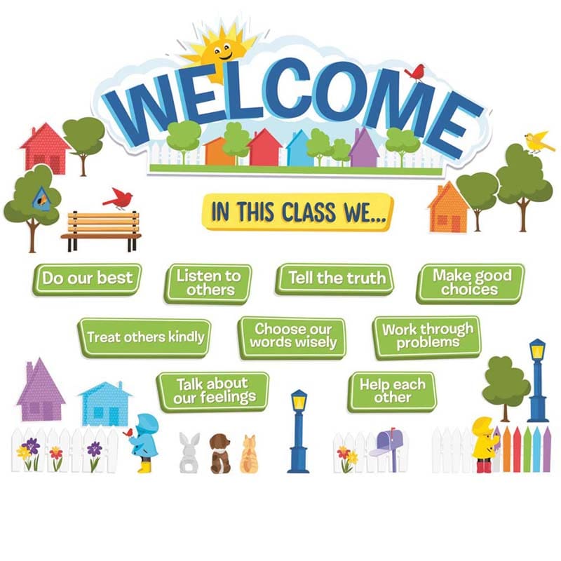 In This Class Welcome Set Bb Set A Teachable Town (Pack of 3) - Classroom Theme - Eureka