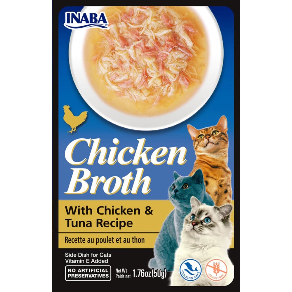 Inaba Cat Broth Chicken Tuna 6Ct-1.76Oz - Pet Supplies - Inaba