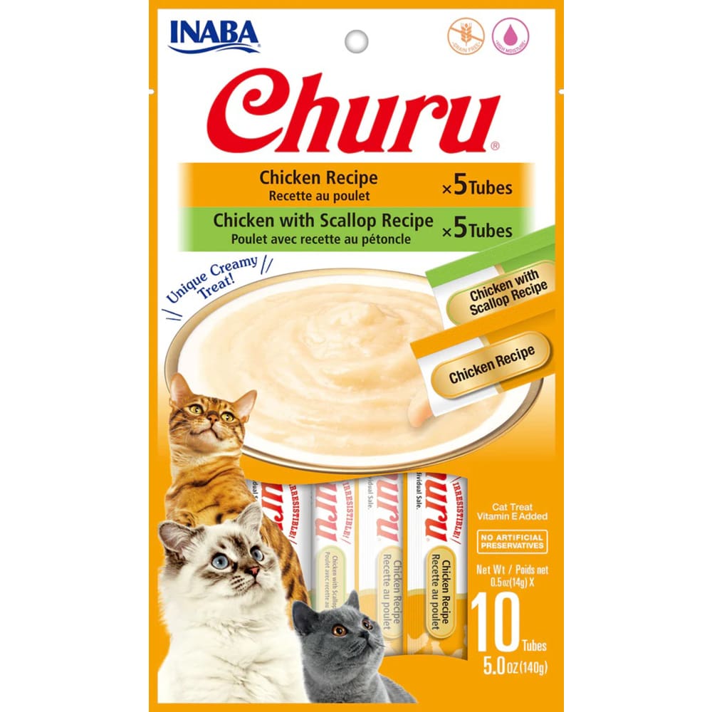 Inaba Cat Churu Chicken 10Ct-5Zvariety Bag - Pet Supplies - Inaba