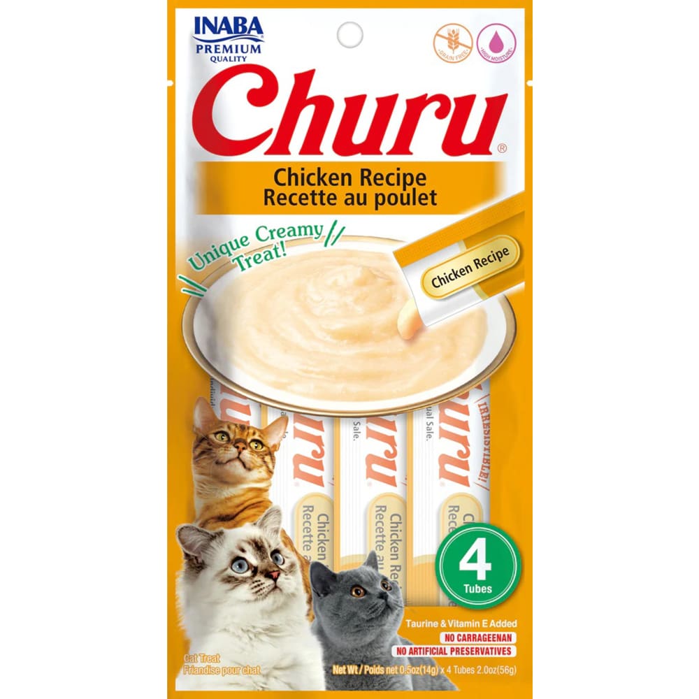 Inaba Cat Churu Puree Chicken 0.52Oz-6Ct - Pet Supplies - Inaba