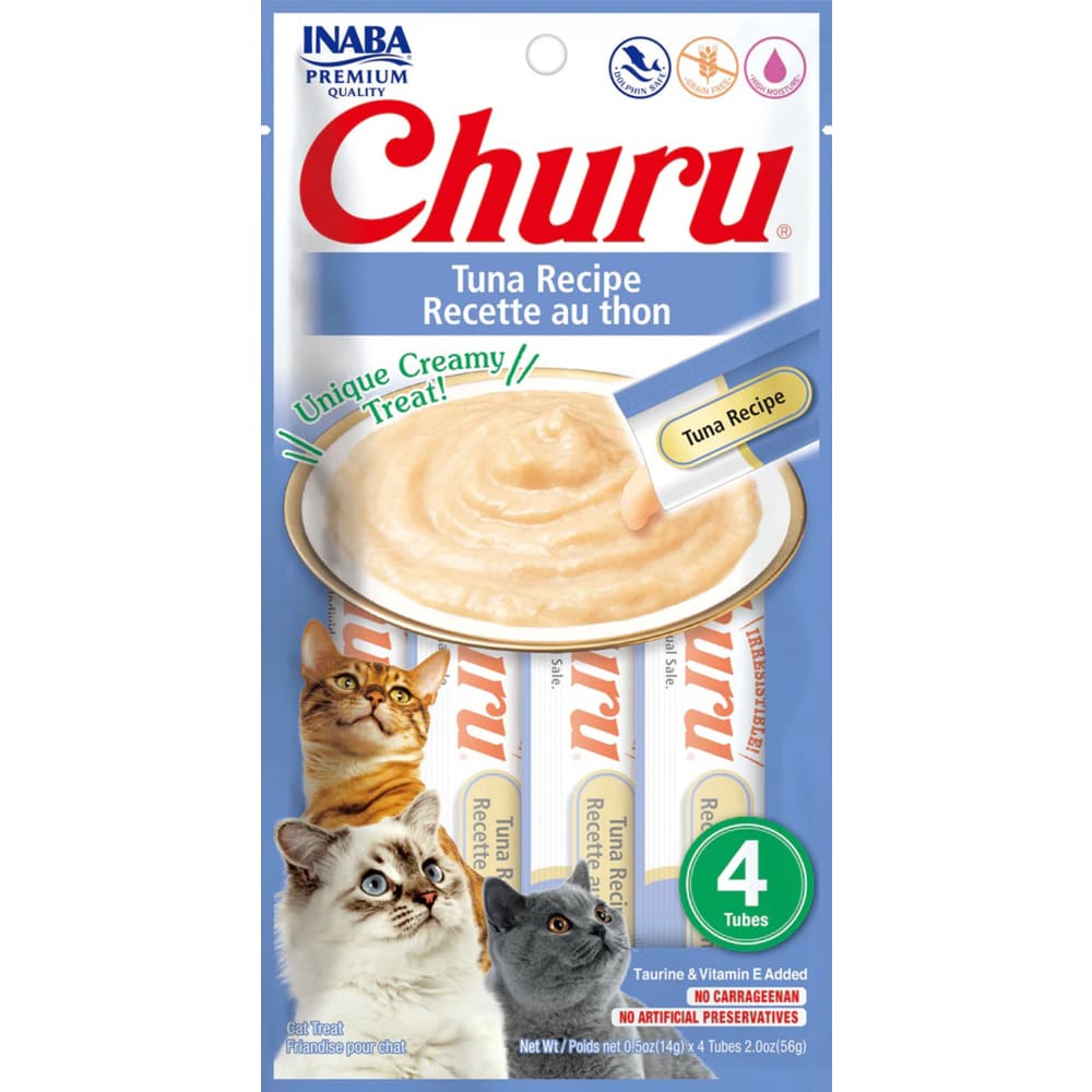 Inaba Cat Churu Puree Tuna 0.52Oz-6Ct - Pet Supplies - Inaba