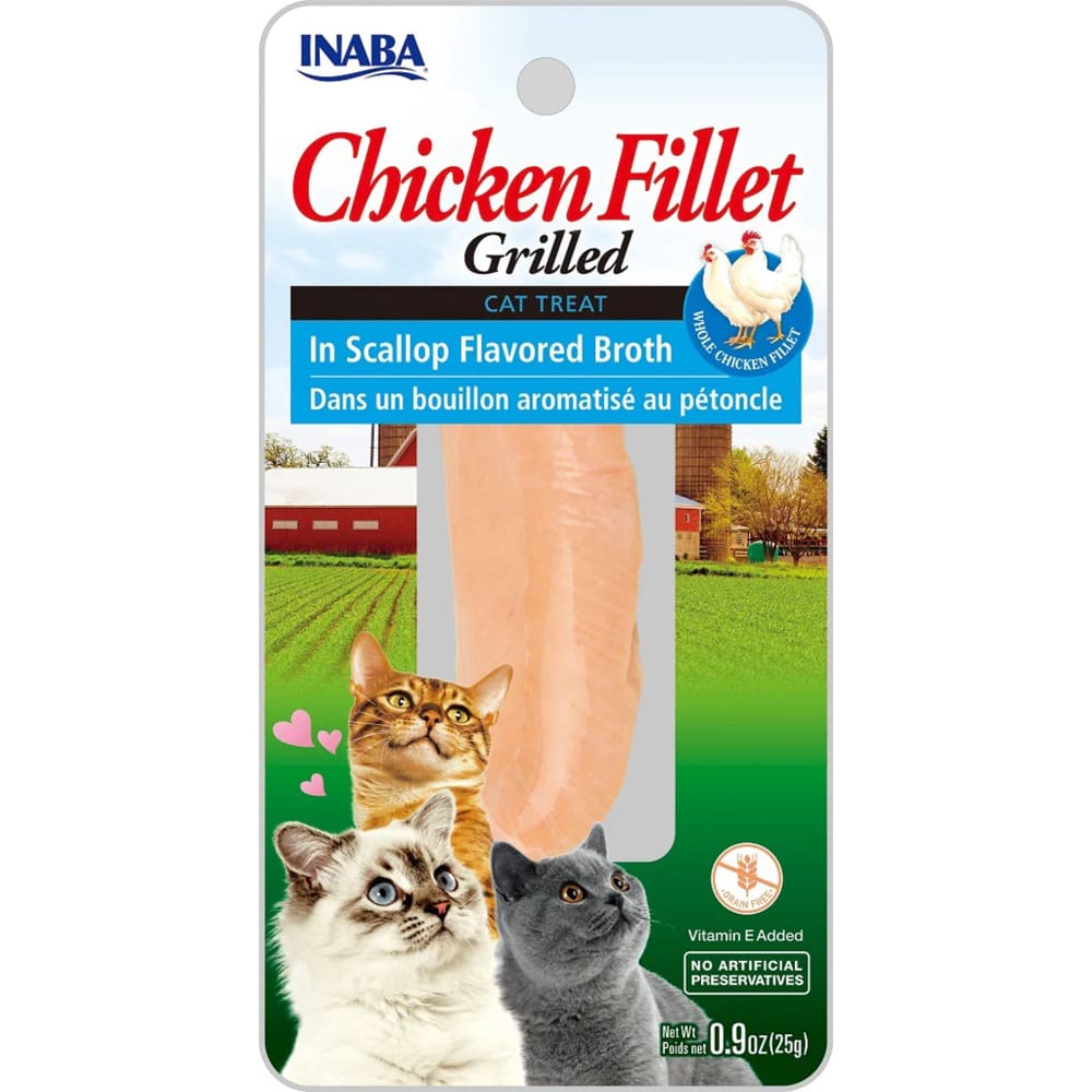 Inaba Cat Grill Fil Chicken-Scallop Broth 0.9Oz-6Ct - Pet Supplies - Inaba