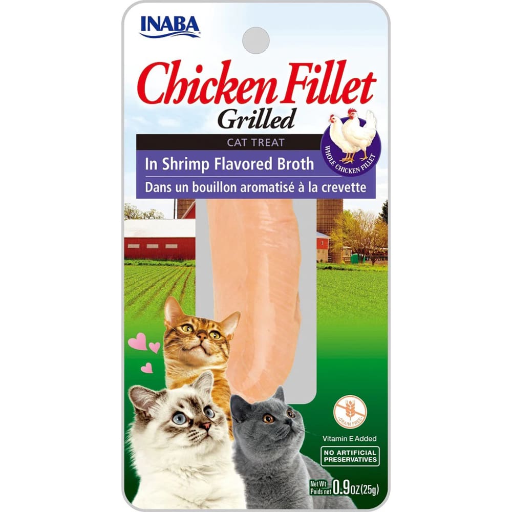 Inaba Cat Grill Fil Chicken-Shrimp Broth 0.9Oz-6Ct - Pet Supplies - Inaba