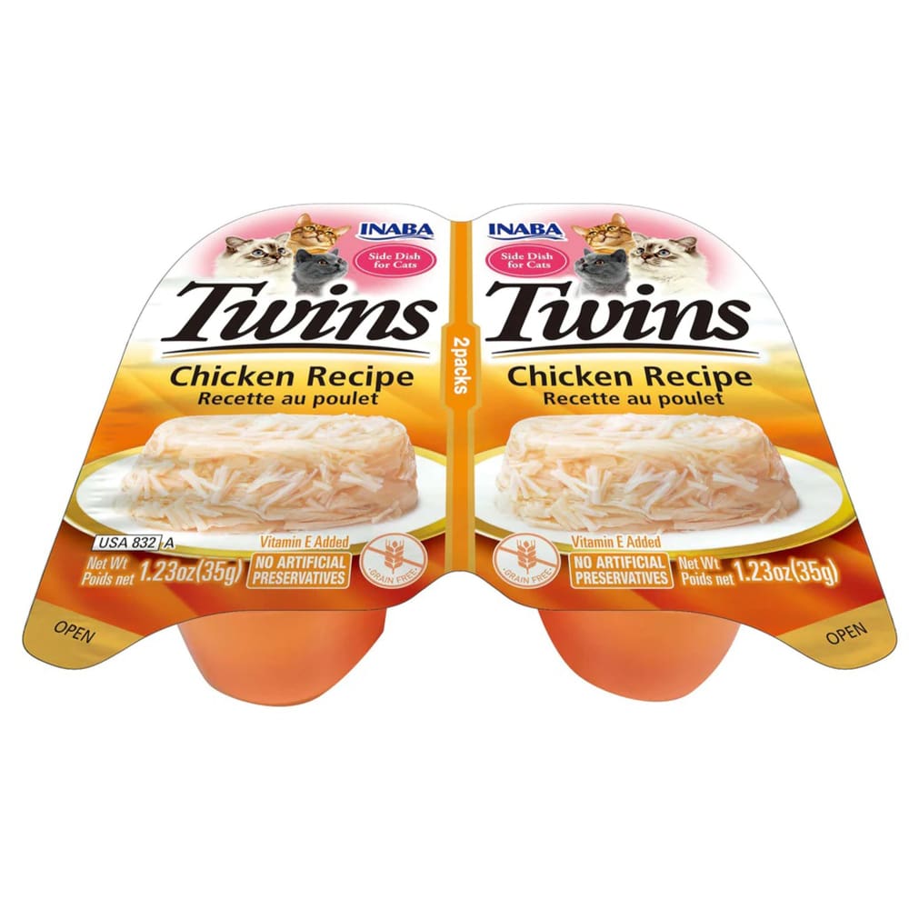 Inaba Cat Twin Cups Chicken 6Ct-2.46Oz - Pet Supplies - Inaba