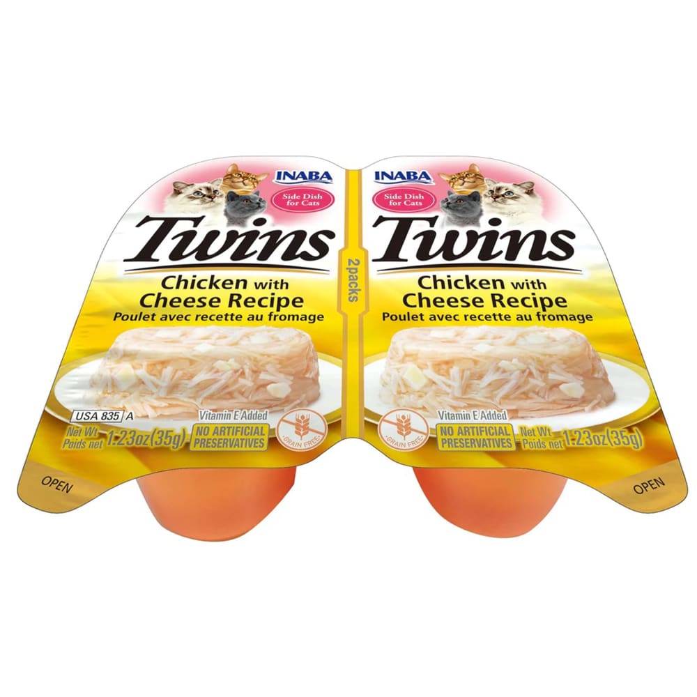 Inaba Cat Twin Cups Chicken Cheese 6Ct-2.46Oz - Pet Supplies - Inaba
