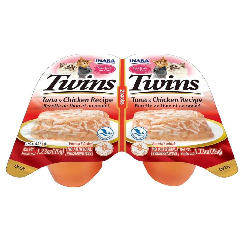 Inaba Cat Twin Cups Tuna Chicken 6Ct-2.46Oz - Pet Supplies - Inaba