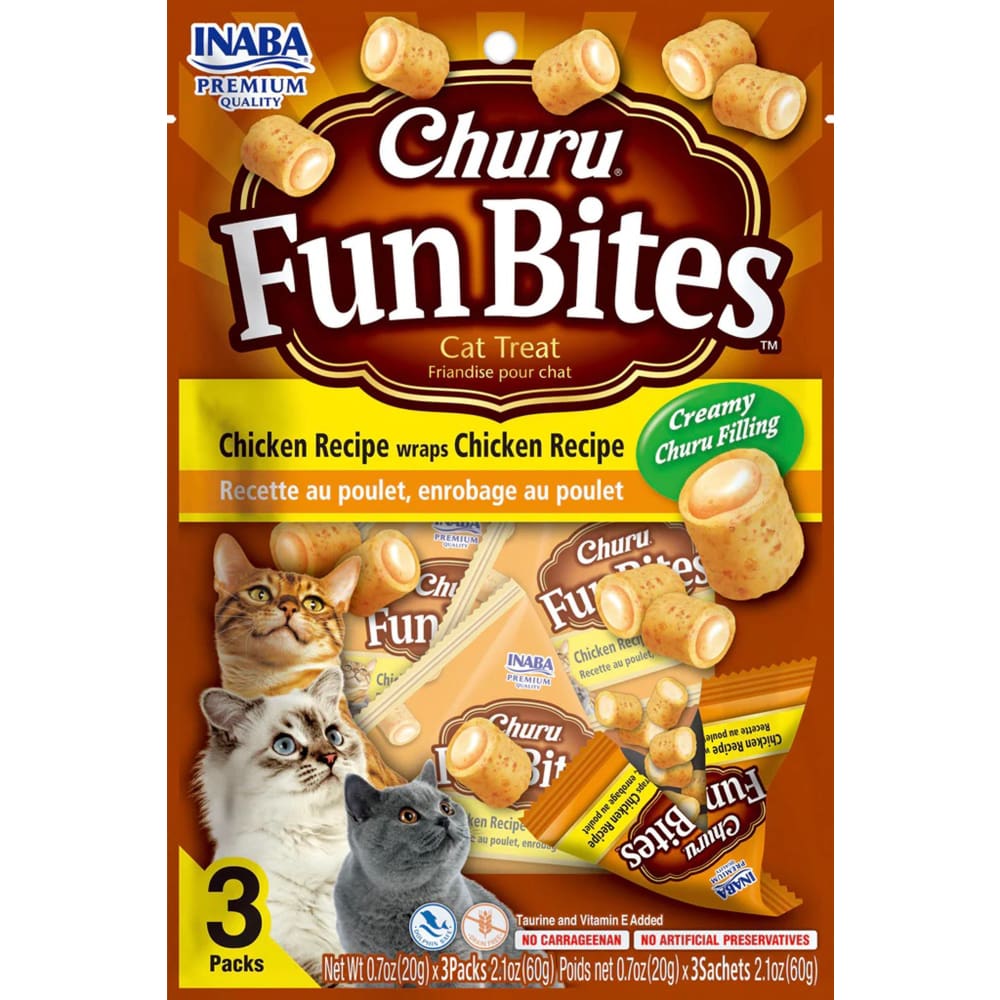 Inaba Churu Fun Bites 2.1Oz Chkn Wraps Chkn 3Ct - Pet Supplies - Inaba