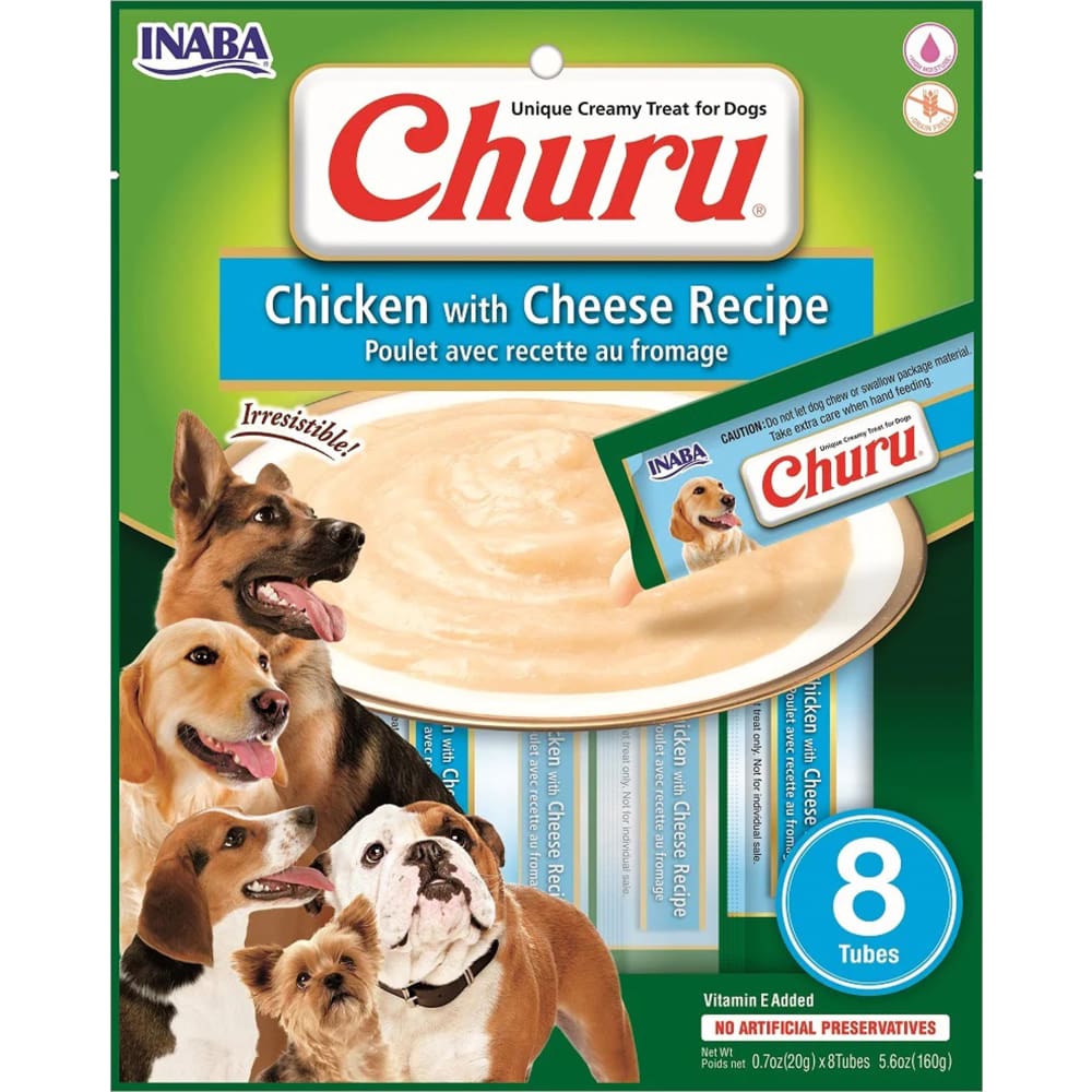 Inaba Dog Churu Chicken Cheese 6Ct-5.6Oz - Pet Supplies - Inaba