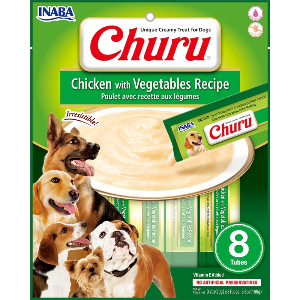 Inaba Dog Churu Chicken Veg 6Ct-5.6Oz - Pet Supplies - Inaba