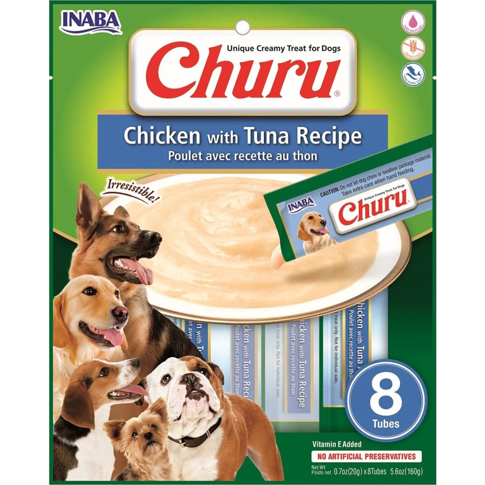 Inaba Dog Churu Chickn Tuna 6Ct-5.6Oz - Pet Supplies - Inaba
