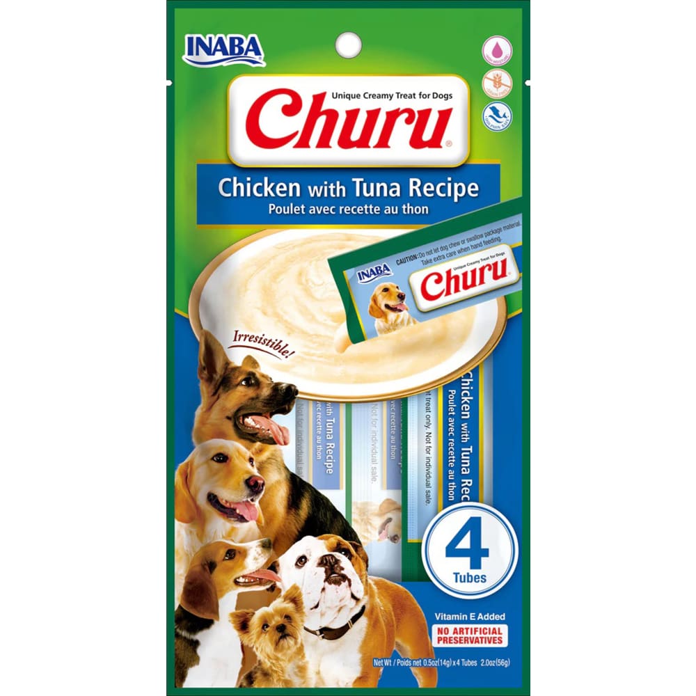 Inaba Dog Churu Tubes Chicken Tuna 6Ct-2Oz - Pet Supplies - Inaba