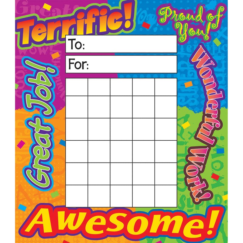 Incentive Pad Reward Words (Pack of 10) - Incentive Charts - Trend Enterprises Inc.