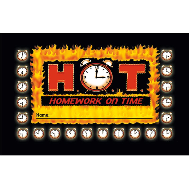 Incentive Punch Cards H O T Homework On Time 36/Pk (Pack of 12) - Tickets - North Star Teacher Resource