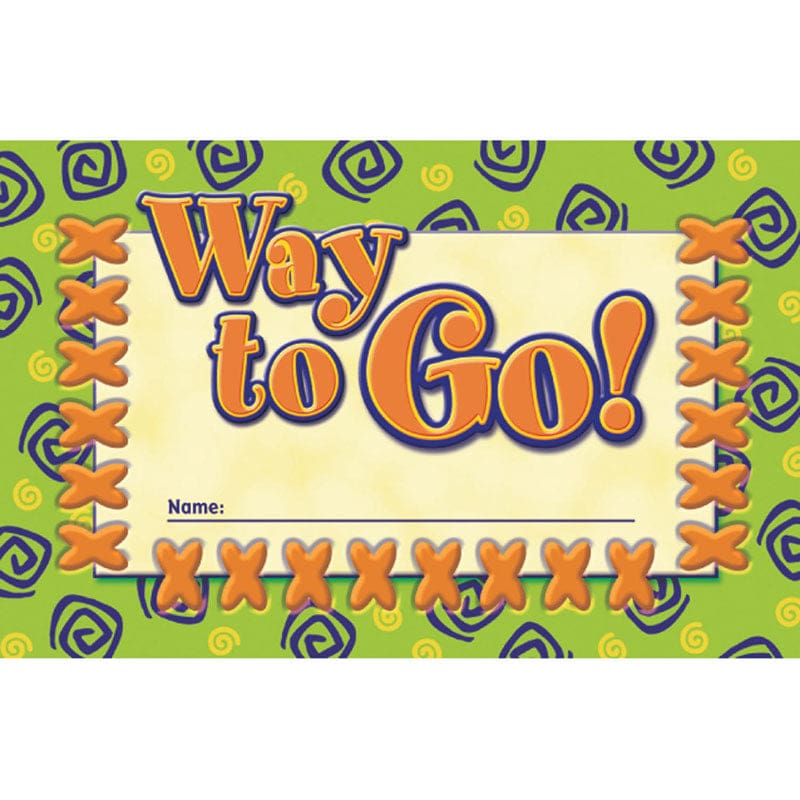 Incentive Punch Cards Way To Go 36/Pk (Pack of 12) - Tickets - North Star Teacher Resource