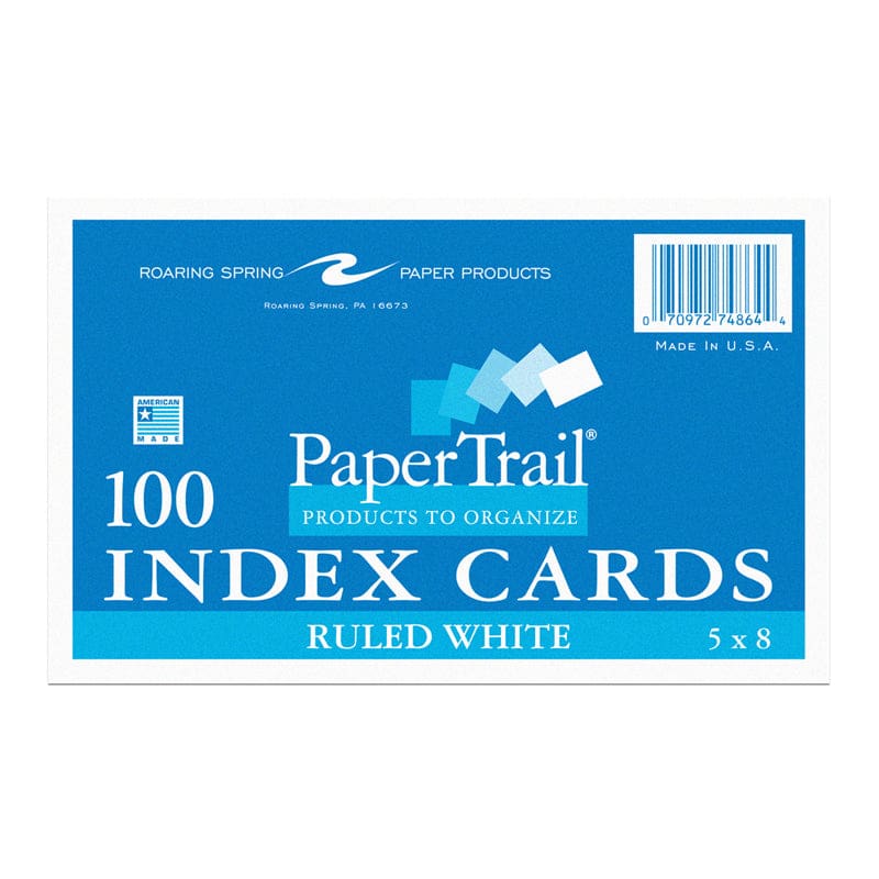 Index Cards 5 X 8 Ruled (Pack of 10) - Index Cards - Roaring Spring Paper Products