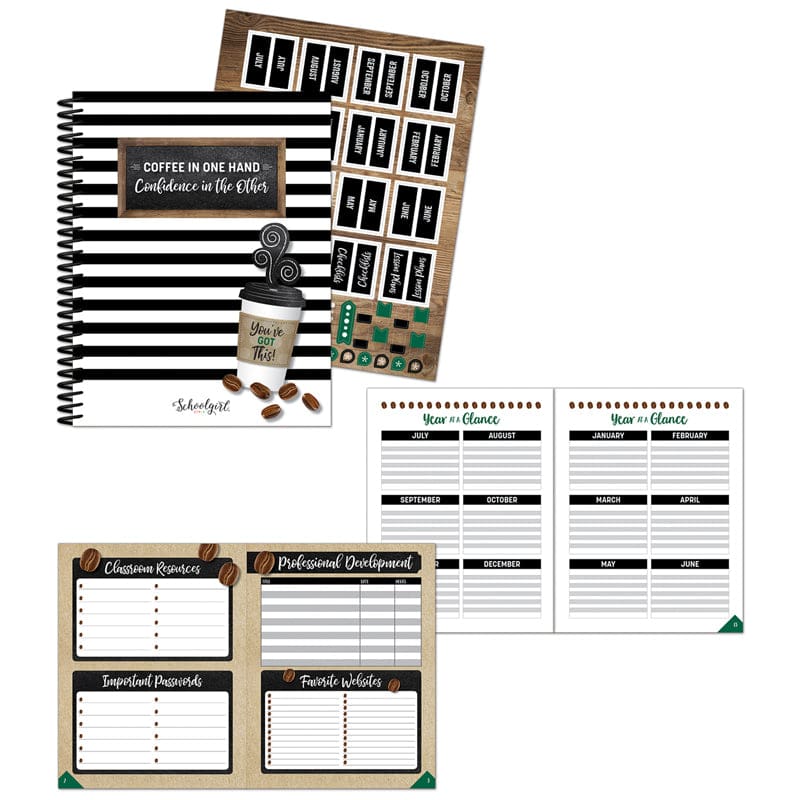 Industrial Cafe Teacher Planner (Pack of 2) - Plan & Record Books - Carson Dellosa Education