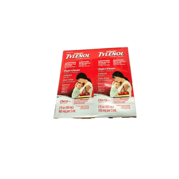 Infants' Tylenol Acetaminophen Liquid Medicine, Cherry, 4 fl. oz - ShelHealth.Com