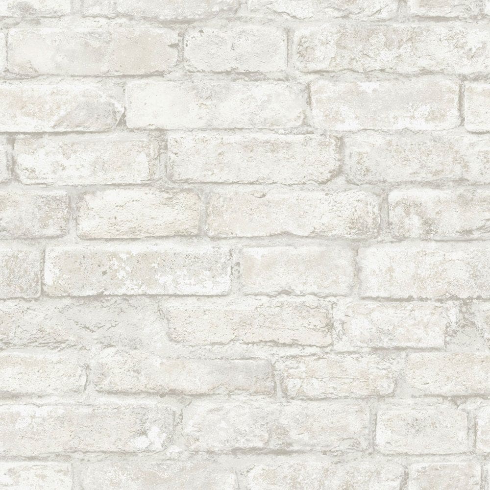 InHome White Denver Brick Peel & Stick Wallpaper - Set of 2 - Kitchen - InHome