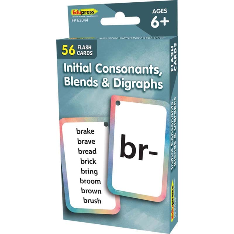 Initial Consnnts Blends Flash Cards (Pack of 10) - Language Skills - Teacher Created Resources