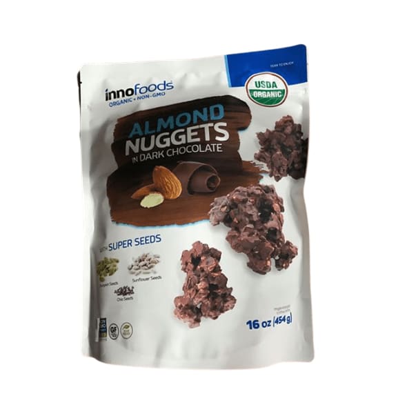 Innofoods Almond Nuggets in Dark Chocolate, 16 oz. - ShelHealth.Com