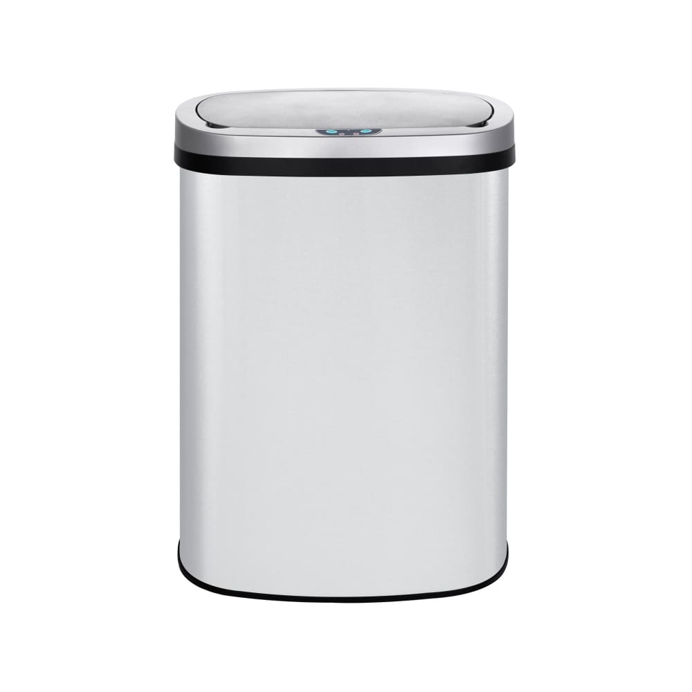 Innovaze Oval Kitchen Motion Sensor Trash Can 13.2 gal - Stainless Steel Silver - Innovaze