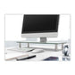 Innovera Adjustable Tempered Glass Monitor Riser 22.75 X 8.25 X 3 To 3.5 Clear/silver - School Supplies - Innovera®