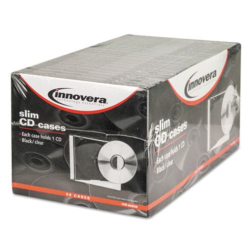 Innovera Cd/dvd Slim Jewel Cases Clear/black 100/pack - Technology - Innovera®