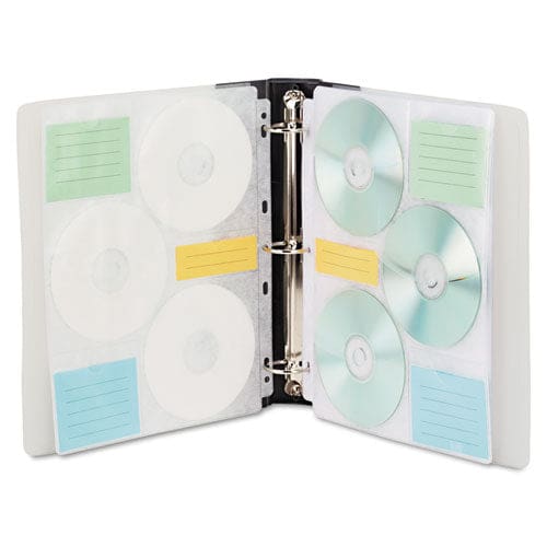 Innovera Cd/dvd Three-ring Refillable Binder Holds 90 Discs Midnight Blue/clear - Technology - Innovera®