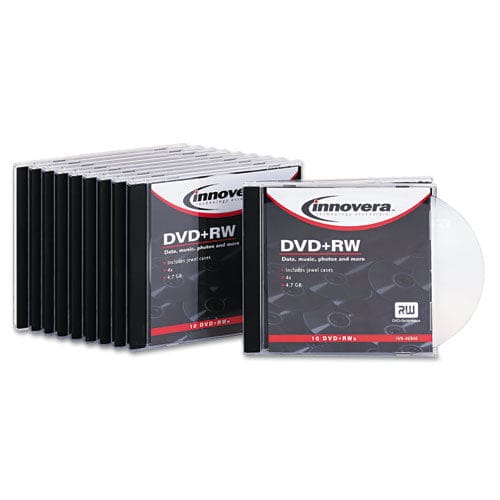 Innovera Dvd+rw Rewritable Disc 4.7 Gb 4x Slim Jewel Case Silver 10/pack - Technology - Innovera®