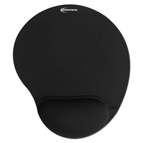 Innovera Mouse Pad With Fabric-covered Gel Wrist Rest 10.37 X 8.87 Black - Technology - Innovera®