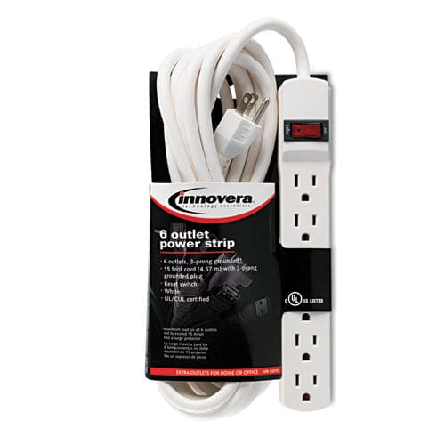 Innovera Power Strip 6 Outlets 15 Ft Cord Ivory - Technology - Innovera®