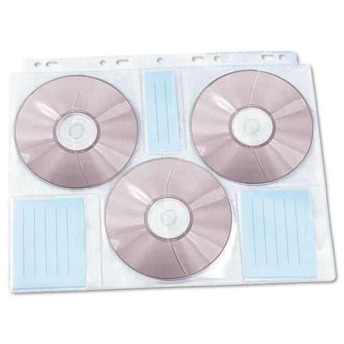 Innovera Two-sided Cd/dvd Pages For Three-ring Binder 6 Disc Capacity Clear 10/pack - Technology - Innovera®