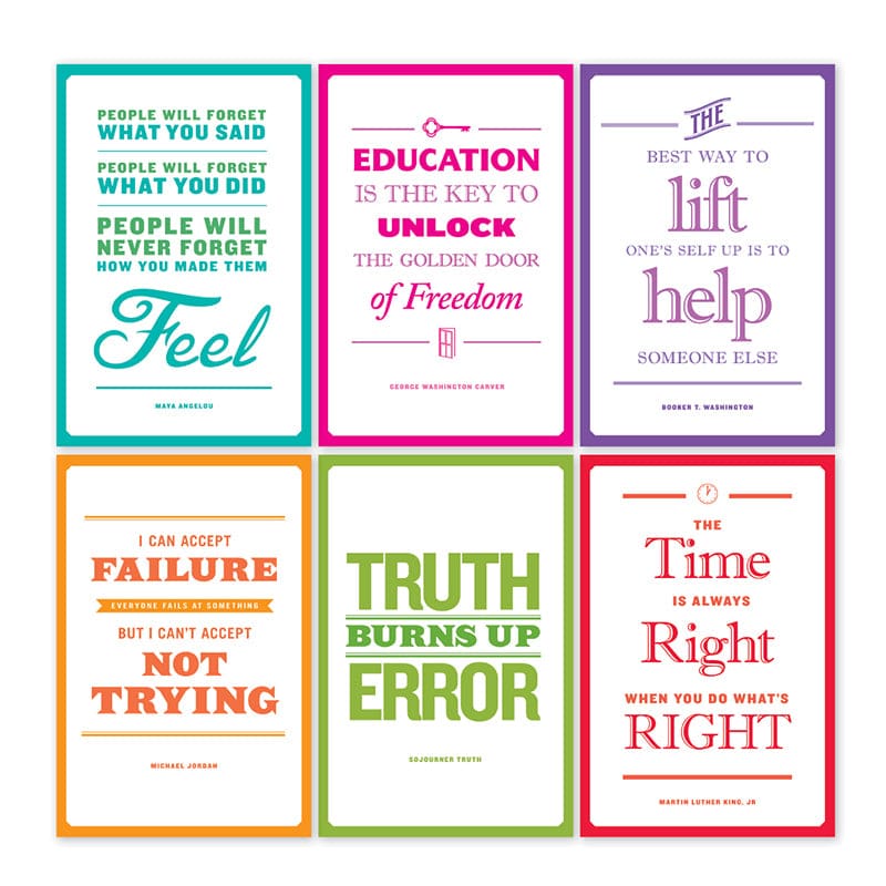 Inspirational African American Quotes Bb St (Pack of 6) - Inspirational - Scholastic Teaching Resources