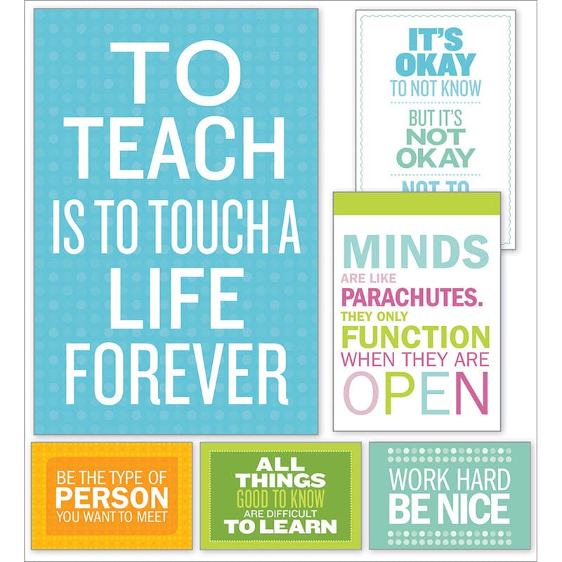 Inspirational Quotes Poster Bb St (Pack of 6) - Inspirational - Scholastic Teaching Resources