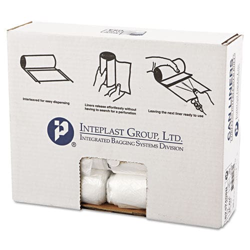 Inteplast Group High-density Commercial Can Liners 10 Gal 8 Microns 24 X 24 Natural 50 Bags/roll 20 Rolls/carton - Janitorial & Sanitation -