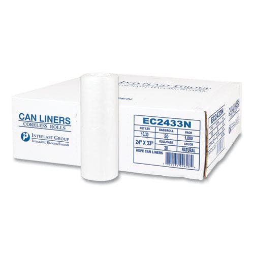 Inteplast Group High-density Commercial Can Liners 16 Gal 5 Microns 24 X 33 Natural 50 Bags/roll 20 Rolls/carton - Janitorial & Sanitation -