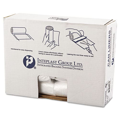 Inteplast Group High-density Commercial Can Liners 16 Gal 8 Microns 24 X 33 Natural 50 Bags/roll 20 Rolls/carton - Janitorial & Sanitation -