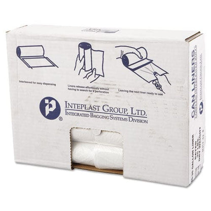 Inteplast Group High-density Commercial Can Liners Value Pack 30 Gal 11 Microns 30 X 36 Clear 25 Bags/roll 20 Rolls/carton - Janitorial &