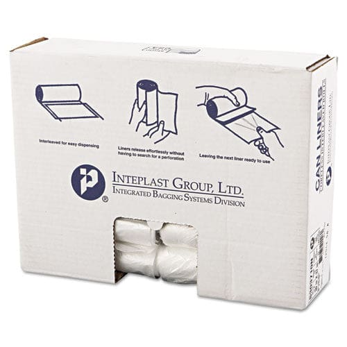 Inteplast Group High-density Interleaved Commercial Can Liners 30 Gal 10 Microns 30 X 37 Clear 25 Bags/roll 20 Rolls/carton - Janitorial &