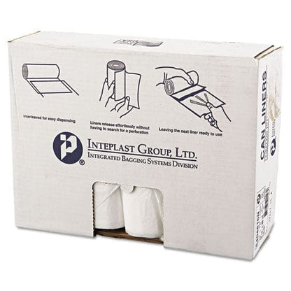 Inteplast Group High-density Interleaved Commercial Can Liners 45 Gal 16 Microns 40 X 48 Clear 25 Bags/roll 10 Rolls/carton - Janitorial &