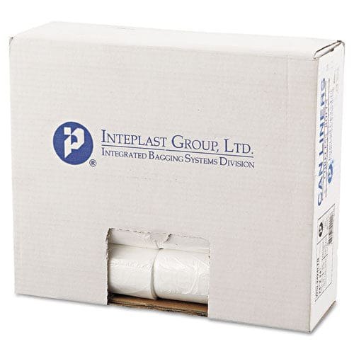 Inteplast Group Low-density Commercial Can Liners 10 Gal 0.35 Mil 24 X 24 Clear 50 Bags/roll 20 Rolls/carton - Janitorial & Sanitation -