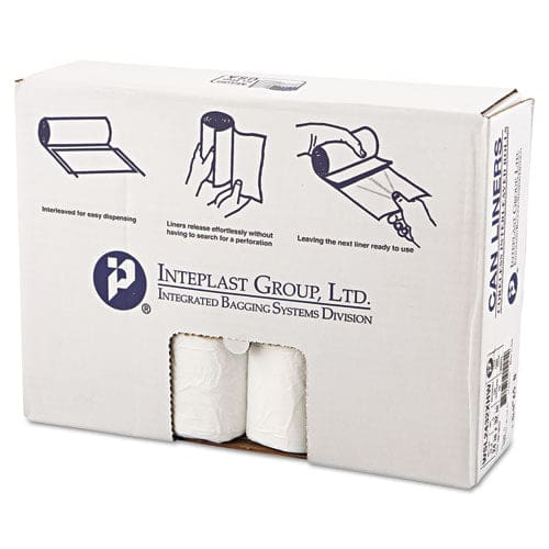 Inteplast Group Low-density Commercial Can Liners 16 Gal 0.5 Mil 24 X 32 White 50 Bags/roll 10 Rolls/carton - Janitorial & Sanitation -