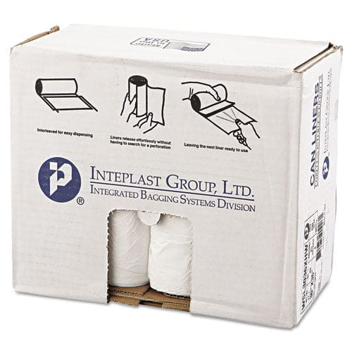 Inteplast Group Low-density Commercial Can Liners 30 Gal 0.8 Mil 30 X 36 White 25 Bags/roll 8 Rolls/carton - Janitorial & Sanitation -