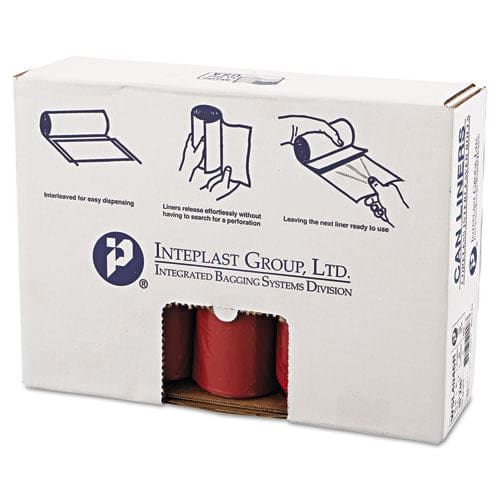 Inteplast Group Low-density Commercial Can Liners 45 Gal 1.3 Mil 40 X 46 Red 100/carton - Janitorial & Sanitation - Inteplast Group